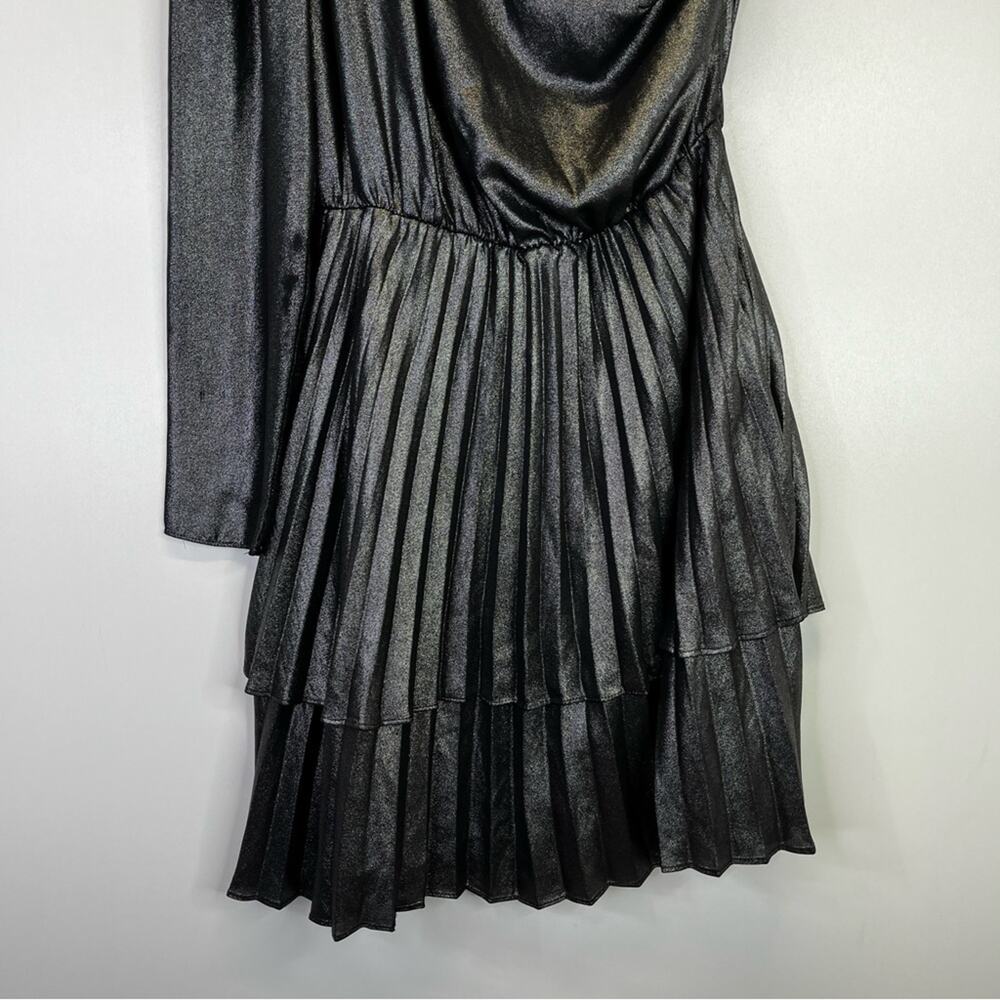 Derek Lam Collective Metallic One Shoulder Mini dress silver - 36 (US 0) - Picture 5 of 13